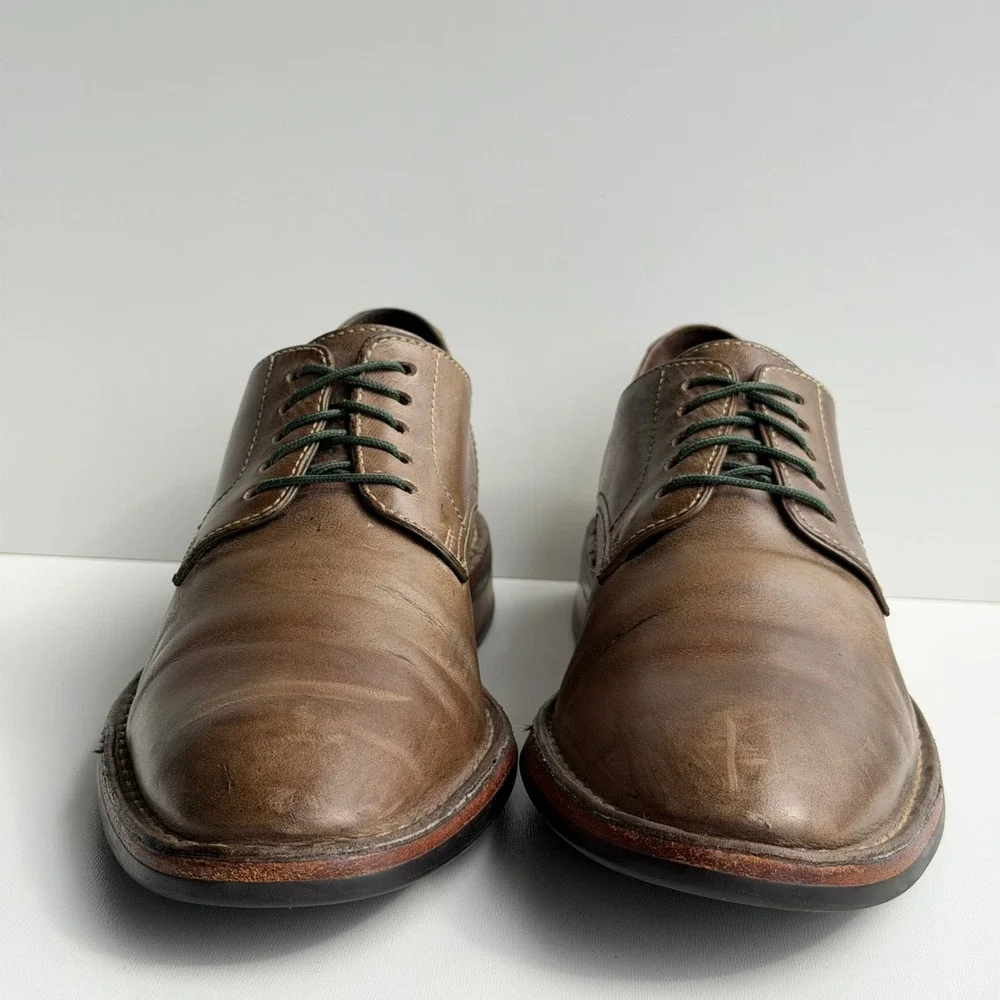Cole Haan‎ Centre Street Derby Shoes Mens 9 Brown Leather Plain Toe Nike Air